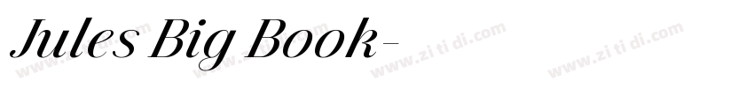 Jules Big Book字体转换
